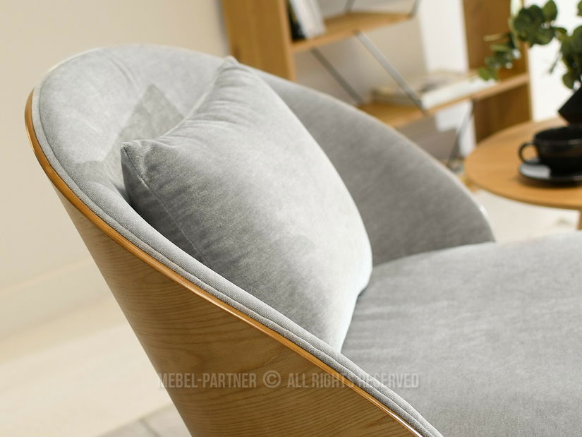 Designové křeslo Antienos (šedá + černá)