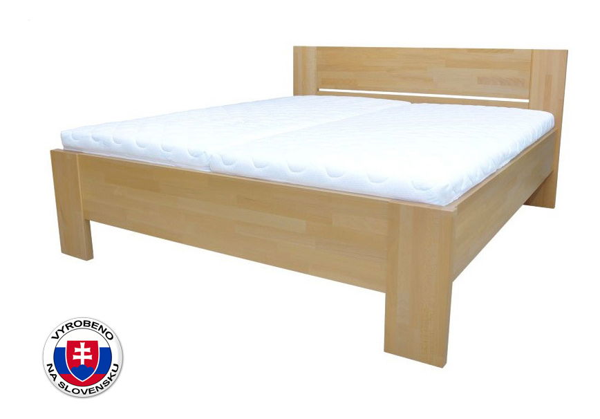 Manželská postel 210x200 cm Nicky plné čelo (masiv)