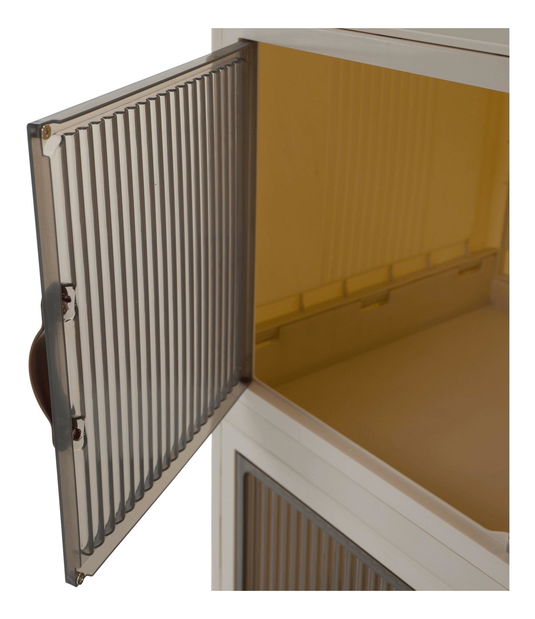 Skříňka Pillia 2 (bílá + hnědá)