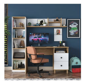 PC stolek Haiti 115 (ořech + bílá)