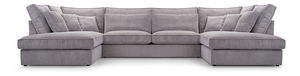 Rohová sedací souprava U Cabrio (šedá) (L)