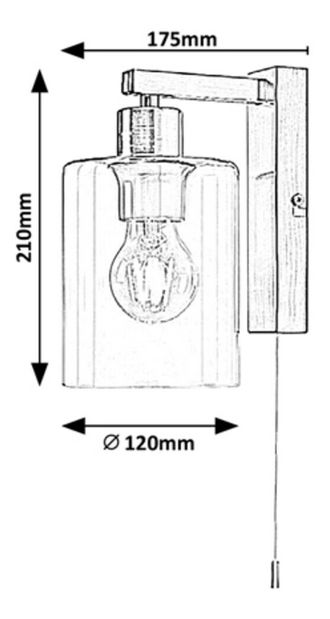 Nástěnné svítidlo Brookit 3579 (saténová chromová)