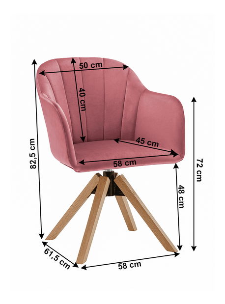Kancelářské křeslo Daine (buk + starorůžová)