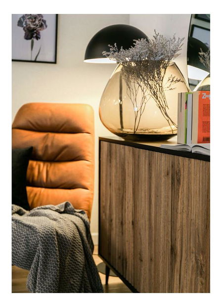 Skříňka Biel B2 (černá + dub wotan) *výprodej