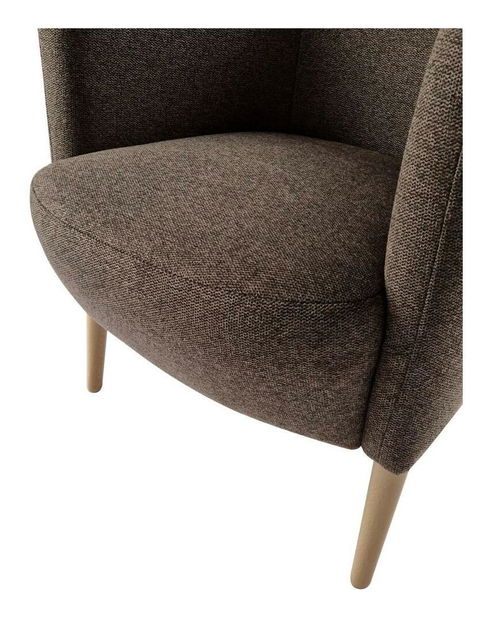 Relaxační křeslo Alana (hnědá + buk)