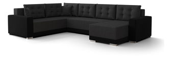 Rohová sedačka ve tvaru U Odyssey 3 (černá) (L)