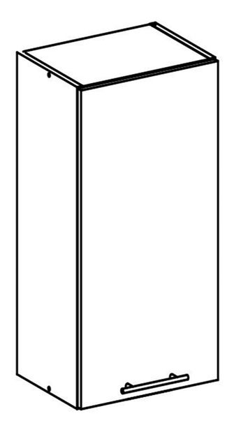 Horní kuchyňská skříňka W30/720 Flor (dub sonoma + bílá)