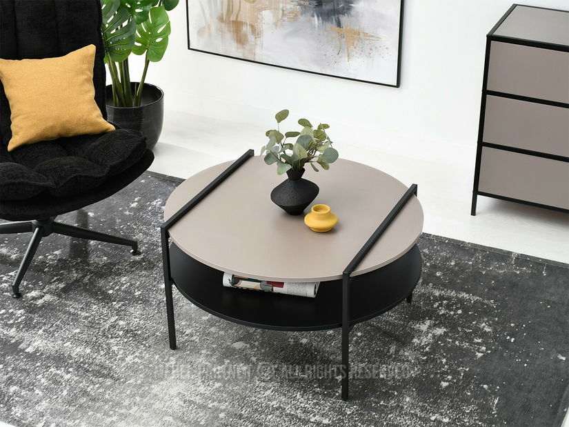 Konferenční stolek Dario (béžová + černá)