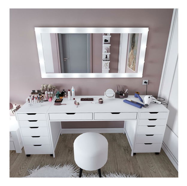 Toaletní stolek Durun 55 (bílá matná)