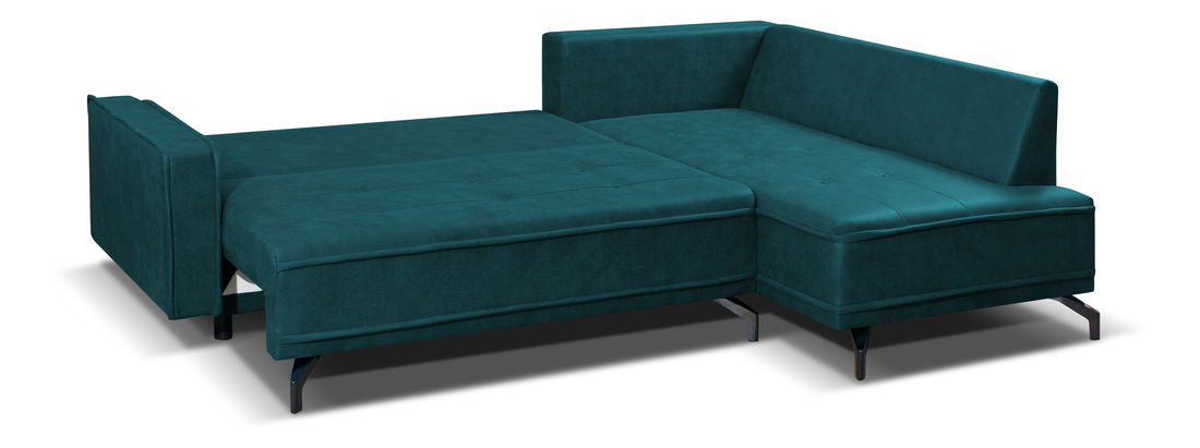 Rohová sedací souprava Tanore (tmavě zelená) (P)