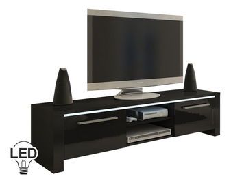 TV stolek/skříňka Freddy (černá + lesk černý)