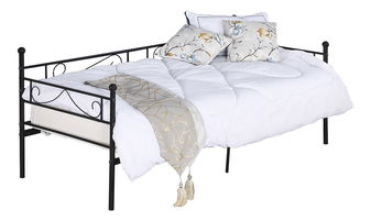 Jednolůžková postel 90 cm Rossa (s roštem) (černá)