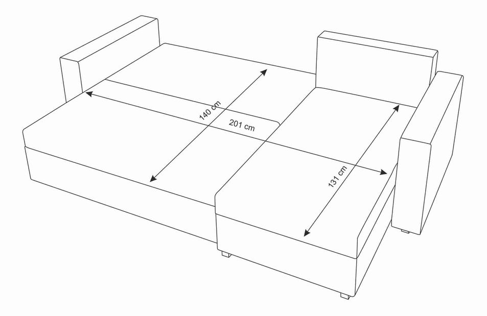 Rohová sedací souprava Hagoo (bílá + šedá) (P)