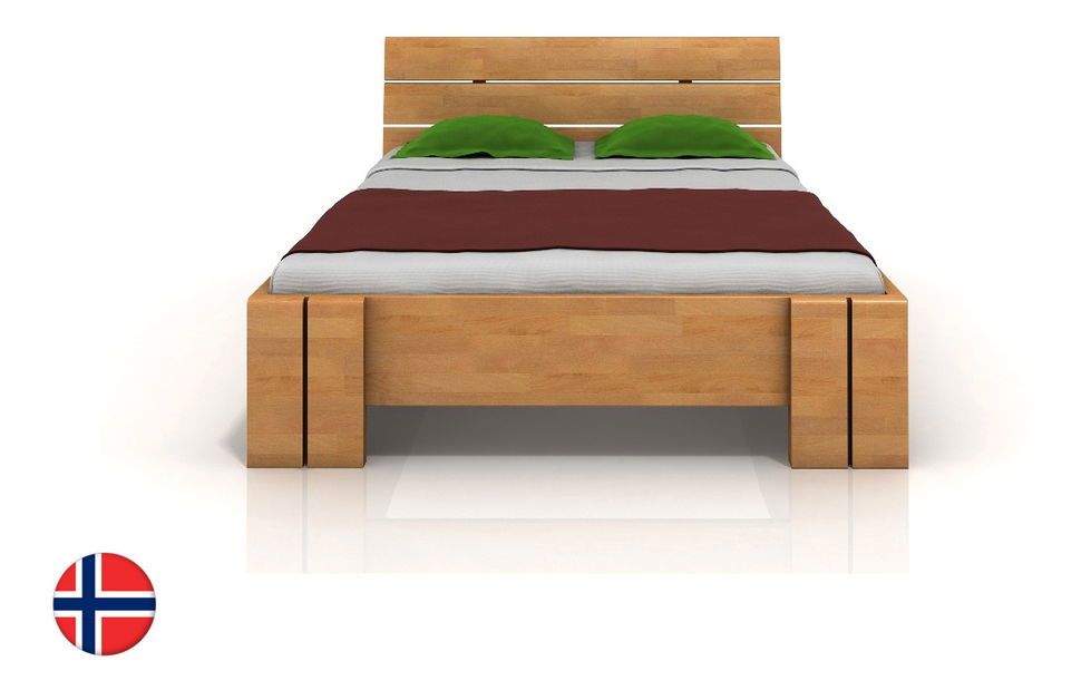 Manželská postel 200 cm Naturlig Tosen High BC (buk)