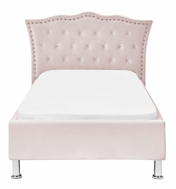 Jednolůžková postel 200 x 90 cm Metty (růžová) (s roštem)