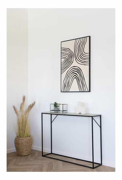 Konzolový stolek Vistalia 16 (černá + přírodní)