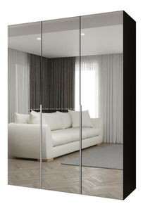 Šatní skříň 150 cm Alice 3 (černá + kašmír)