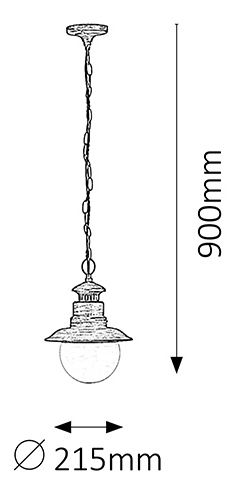 Venkovní svítidlo Odessa 8164 (antická hnědá)