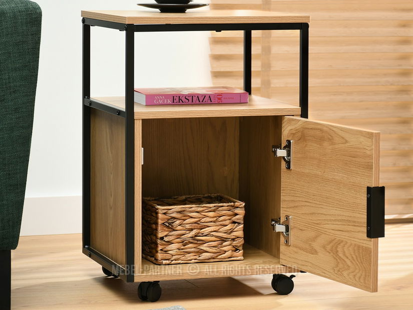 Skříňka Adlo (černý dub + černá)