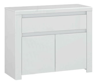 Komoda Lafer 2D1S (bílý lesk)
