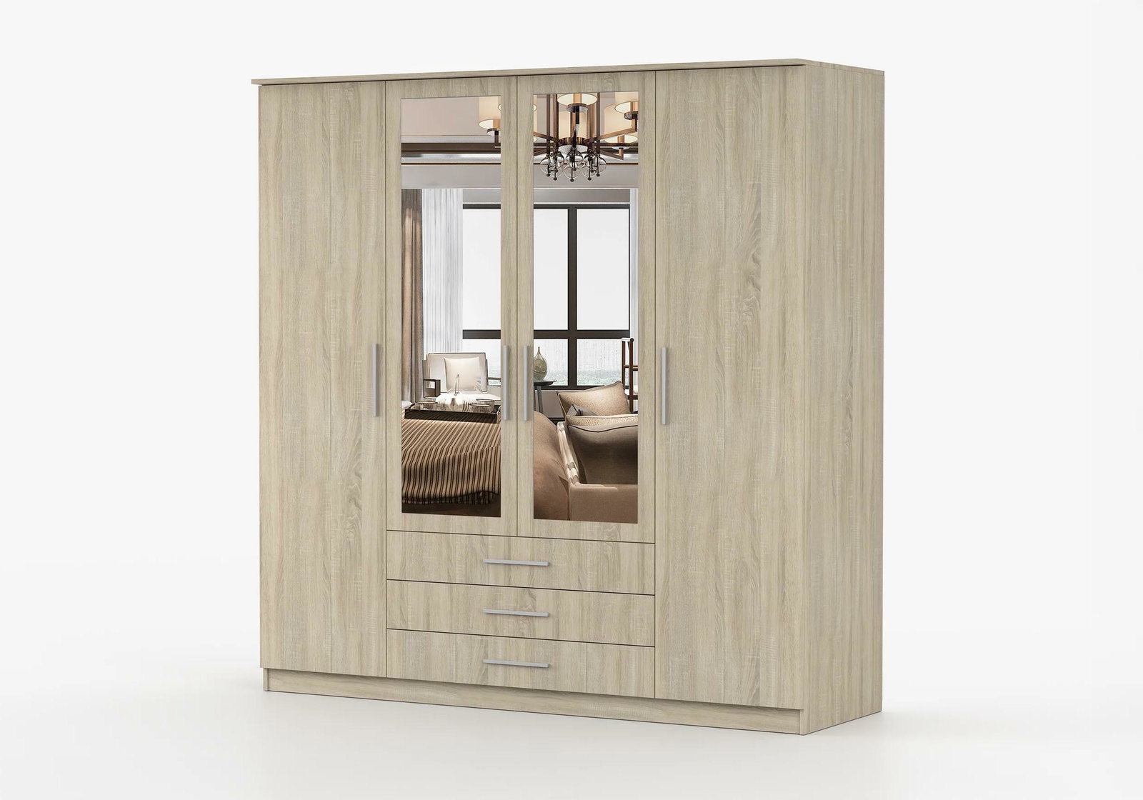 Šatní skříň Svalga 4D (dub sonoma)