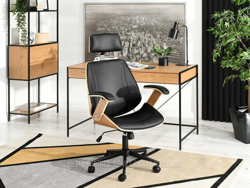 Křeslo Franc (dub černý + černá)