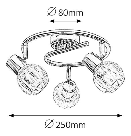 Bodové svítidlo Lauren 6093 (chromová)