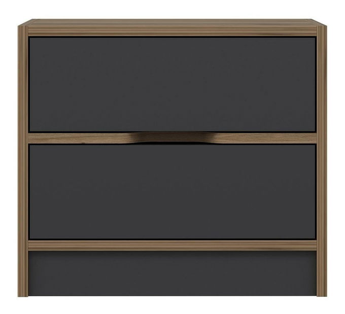 Noční stolek Erich (ořech + antracit)