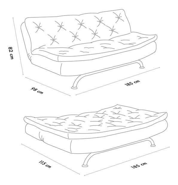 Rozkládací pohovka Rivolo (béžová)