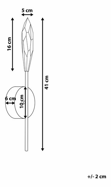 Nástěnná lampa Lisboa I (stříbrná)