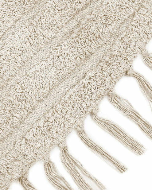 Koberec ⌀ 140 cm Half (béžová)