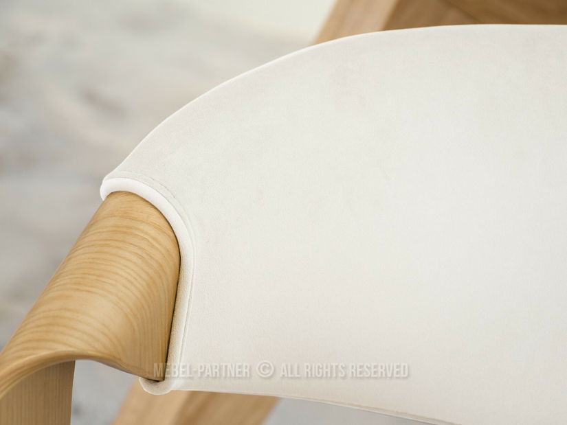 Jídelní židle Busque (krémová + dub)