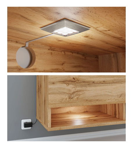 TV skříňka/stolek Aldesia 180 (grafit + dub wotan)