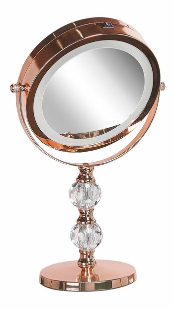 Makeup zrcadlo ø 18 cm Clair (růžovozlatá)