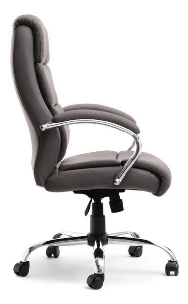 Křeslo Luxus (hnědá + chromová)