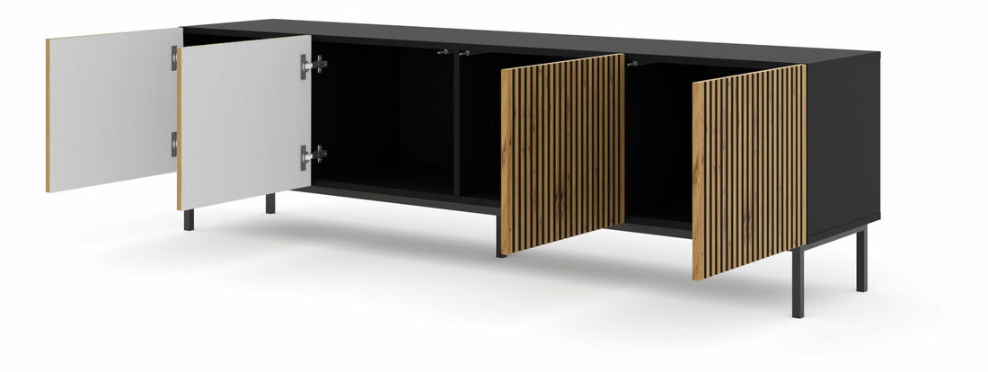 TV skříňka/stolek F 4D 200 Rowanna (černá + dub artisan)
