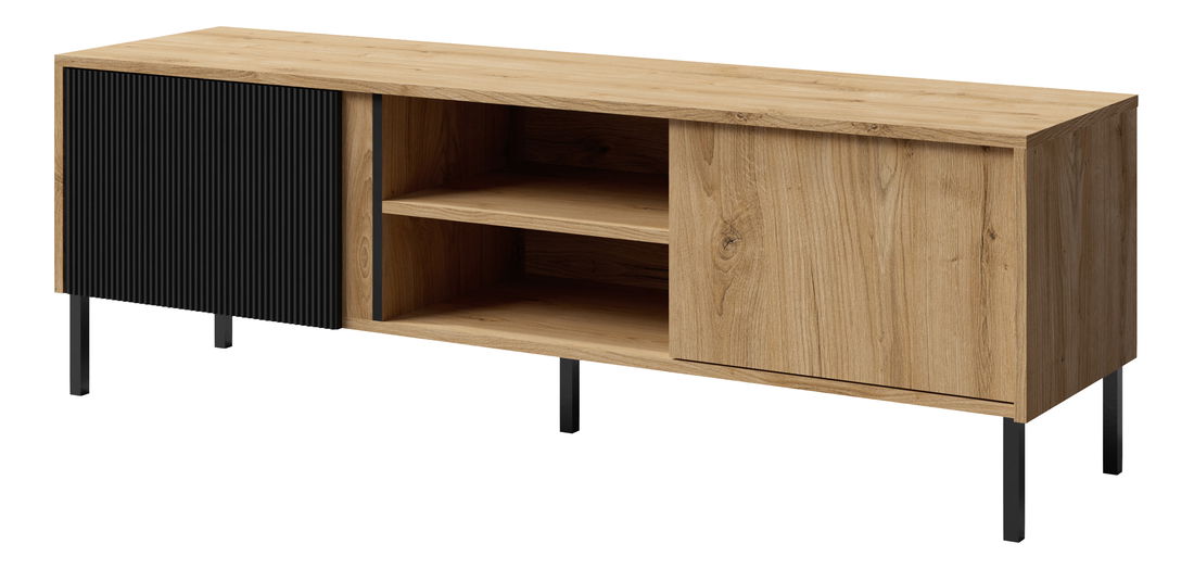 TV stolek/skříňka Munkki 6 (dub + černá)