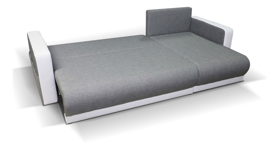 Rohová sedací souprava Fyna (černá + bílá) (P)