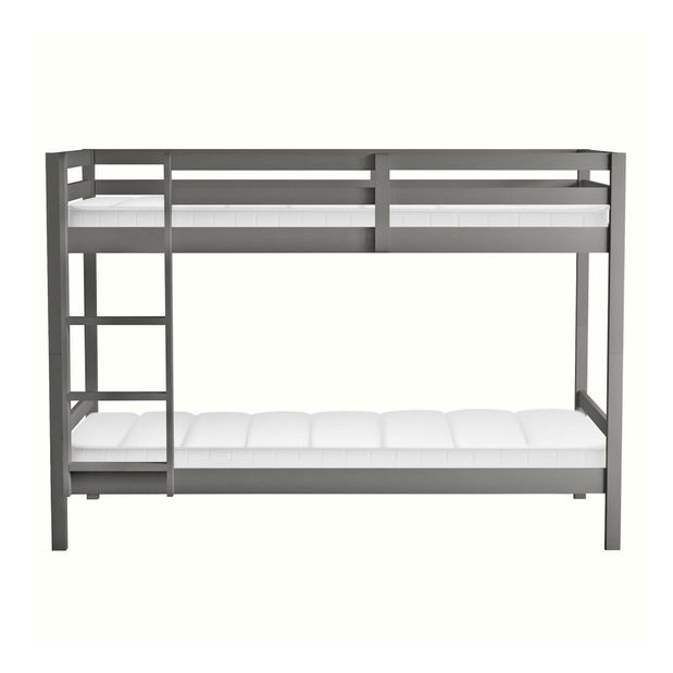 Dětská patrová postel 90 cm Invocato (šedá) (s roštem)