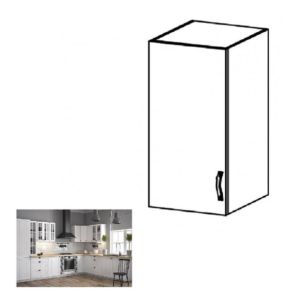 Horní kuchyňská skříňka G30 Provense (bílá + sosna andersen) (L)