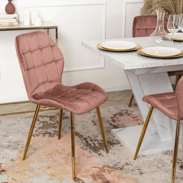 Rozkládací jídelní stůl Comentado (mramor bílý) (pro 4-6 osob) *bazar