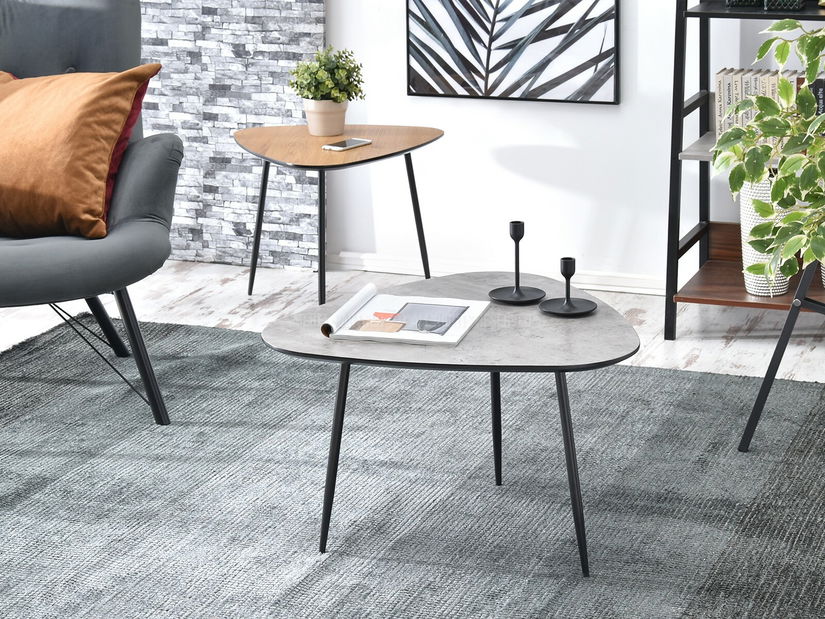 Konferenční stolek Rossi Zest Xl (dub + černá)