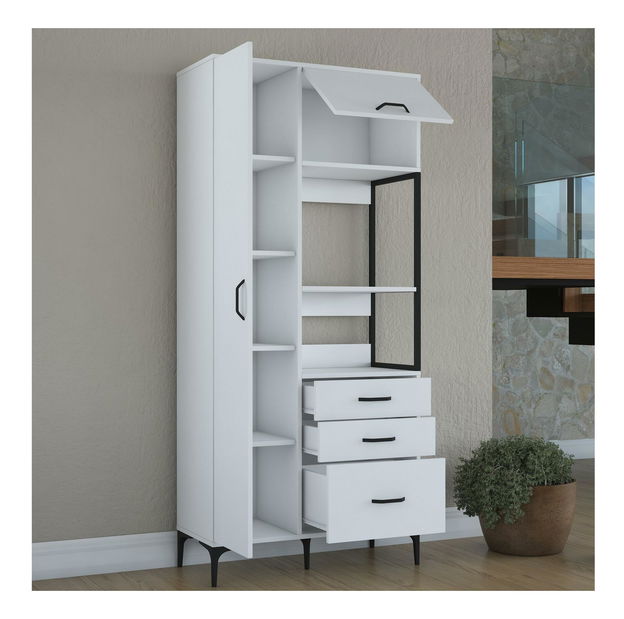 Policová skříň Jenaretta 112 (bílá)