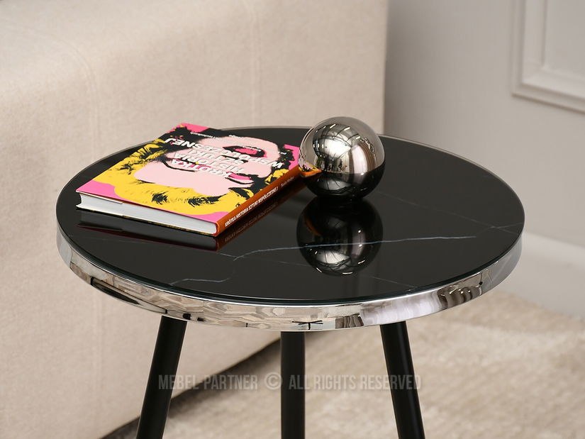 Konferenční stolek Cheops S (černá + chromová)