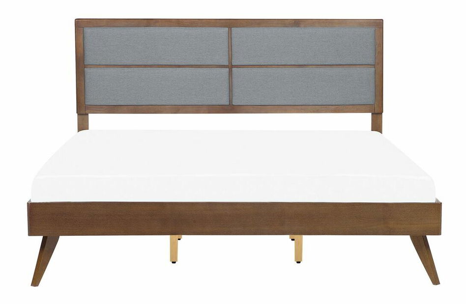 Manželská postel 180 cm POSE (s roštem) (tmavé dřevo)