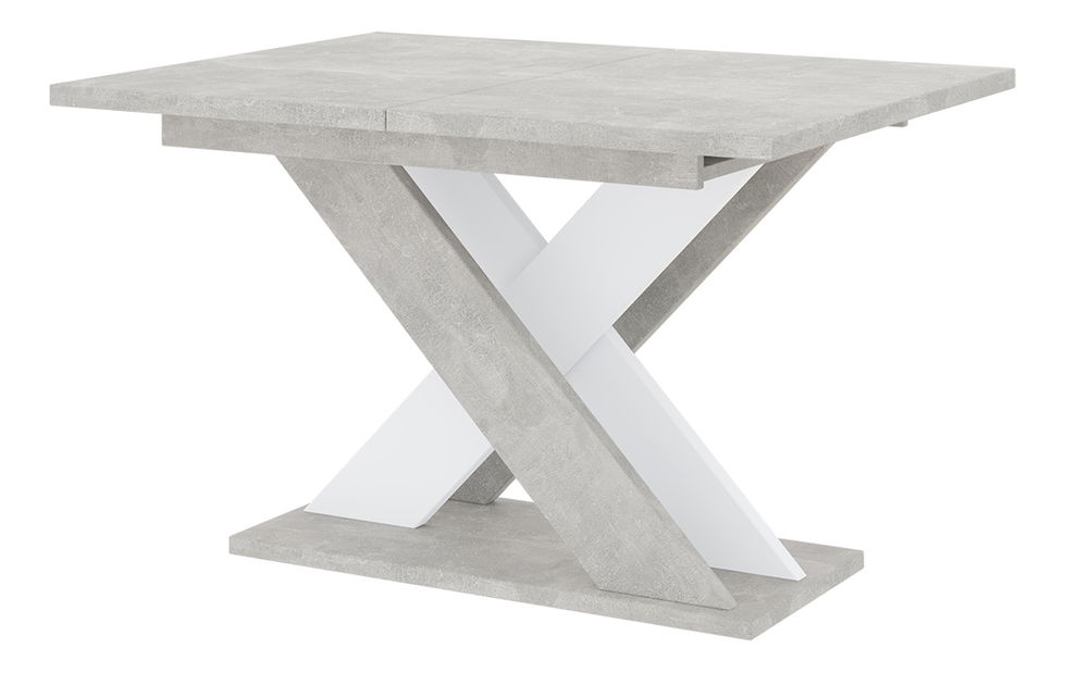Jídelní stůl Xalin (světle šedá + bílá) (pro 4 až 6 osob)