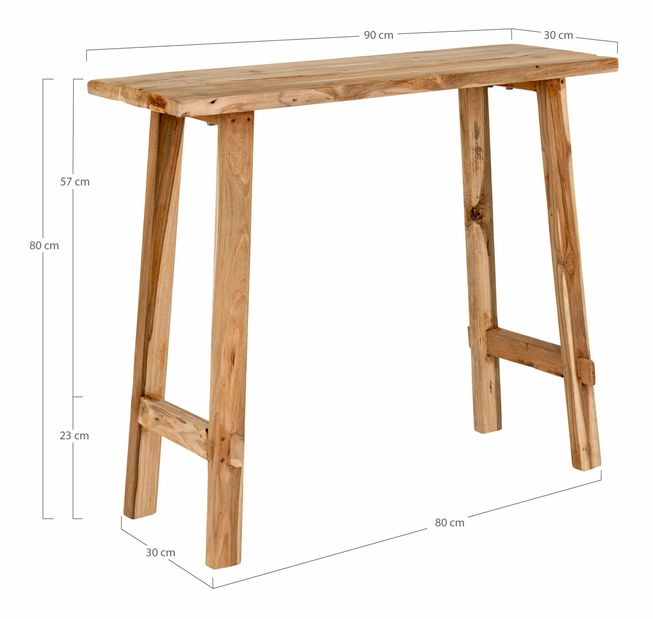 Konzolový stolek Gmivoria (přírodní)