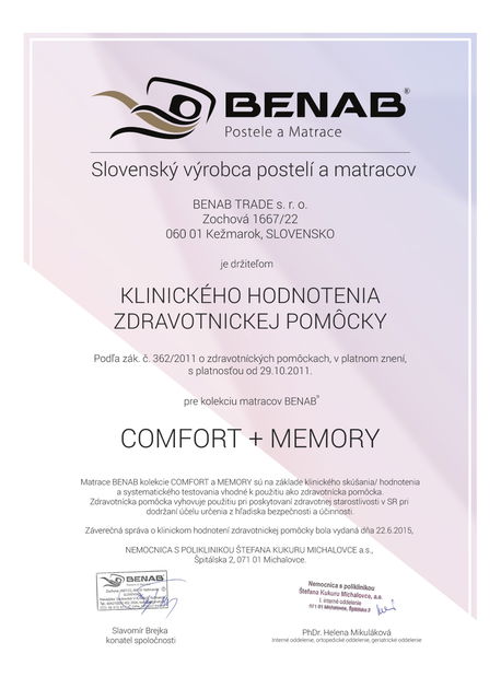 Pěnová matrace Benab Zero Hard 200x90 cm (T3/T5) *výprodej
