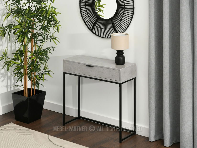 Konzolový stolek Norma M (beton + černá)