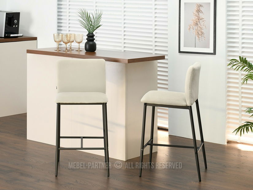 Barová židle Jundino (béžová + černá)